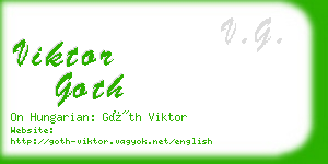 viktor goth business card